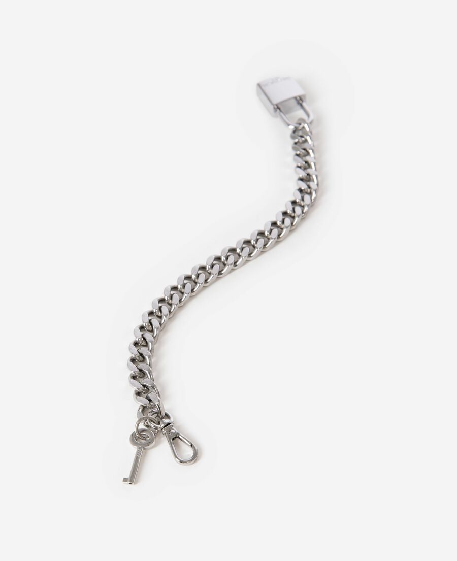 The Kooples WOMEN SILVER silver padlock and key chain bag charm