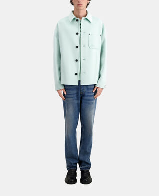 The Kooples HOMME OCEAN blouson type surchemise vert en laine