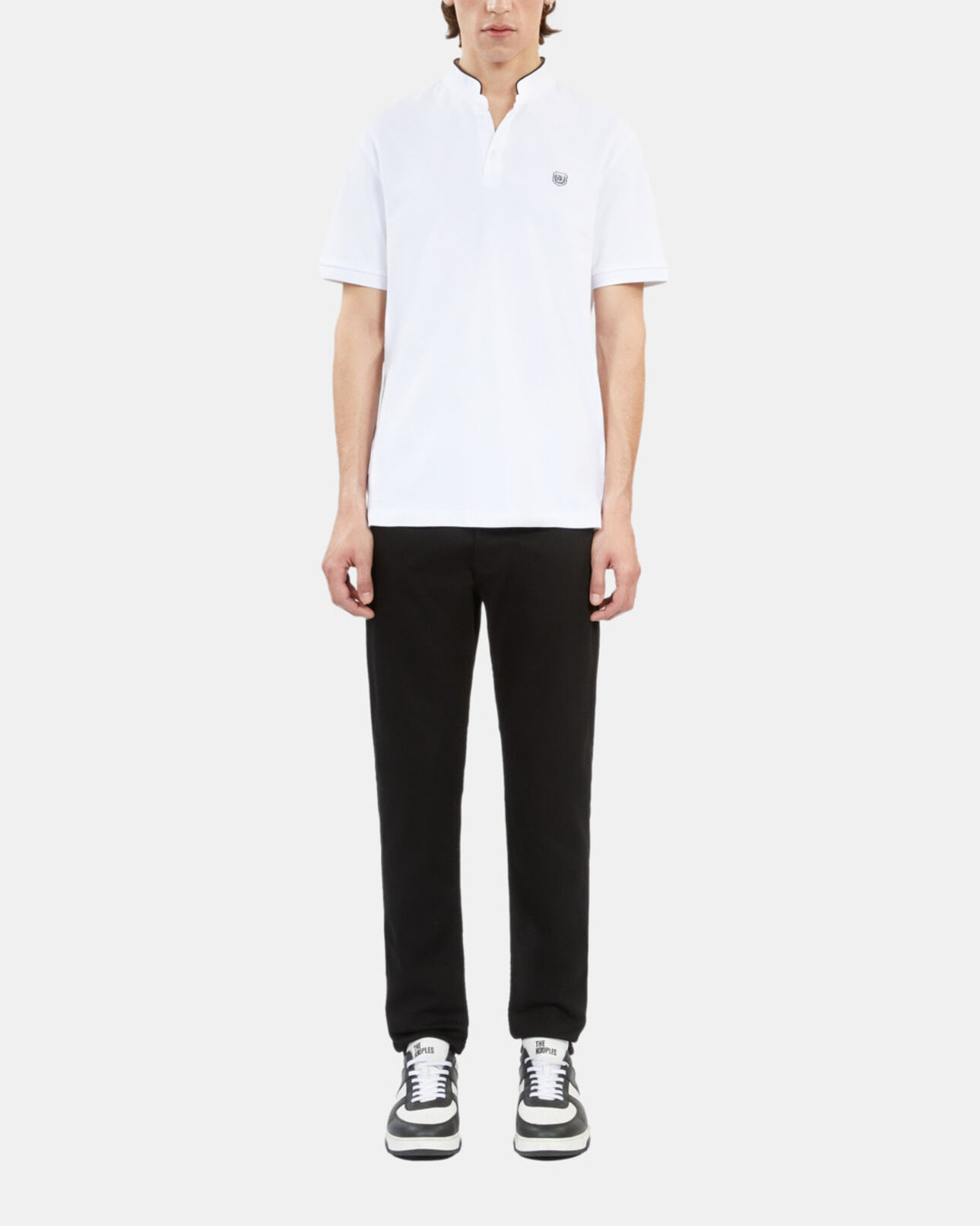 The Kooples HOMBRE WHITE camisa polo blanca piqué algodón
