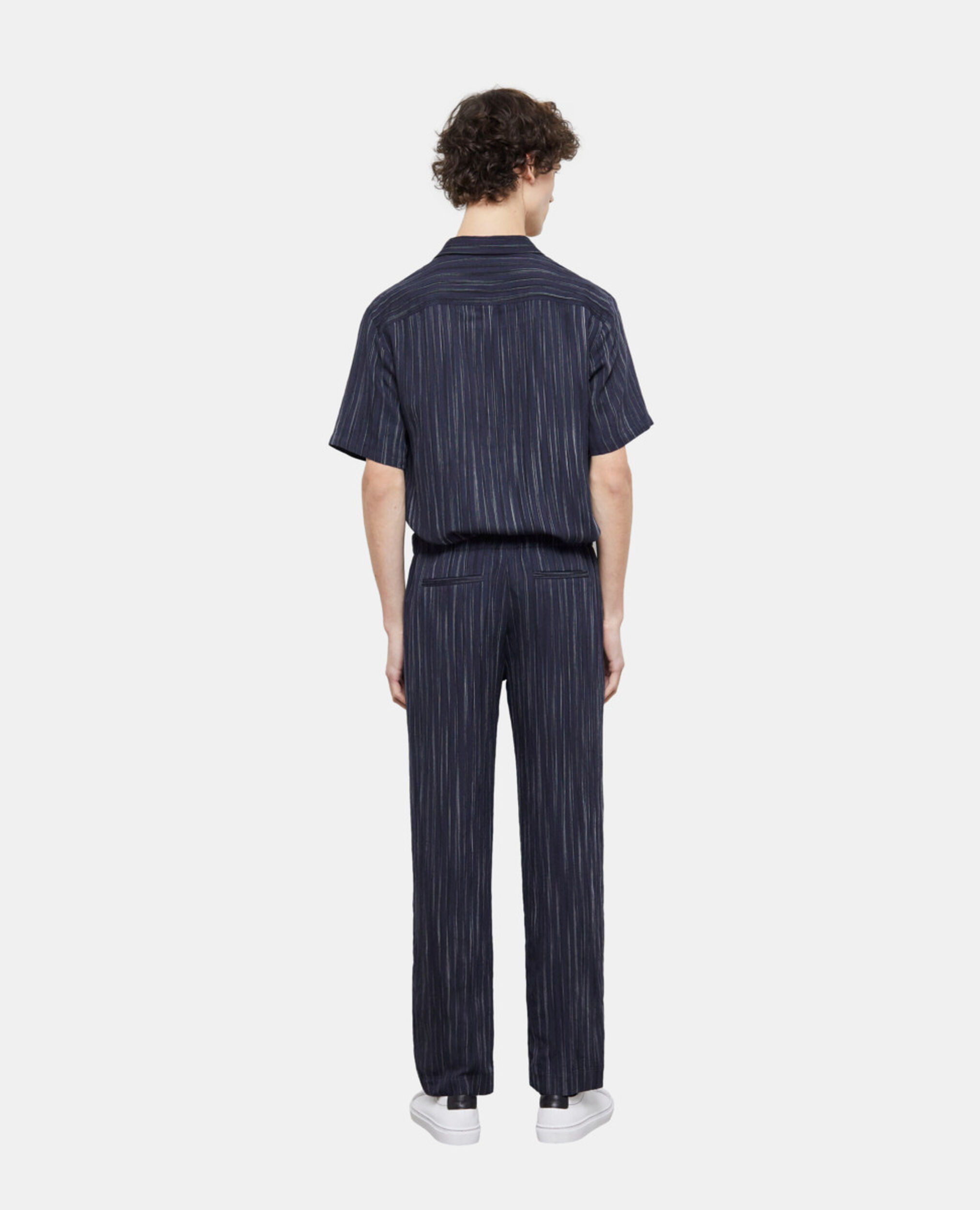 Marineblaue Hose mit Streifen, DARK NAVY-ECRU, hi-res image number null