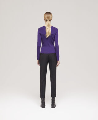 The Kooples DAMEN PURPLE lilafarbener, eng anliegender pullover