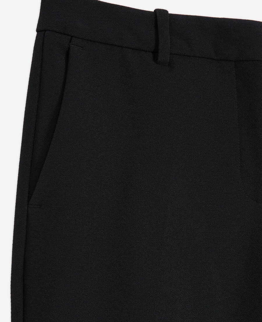 pantalon de costume en crêpe noir