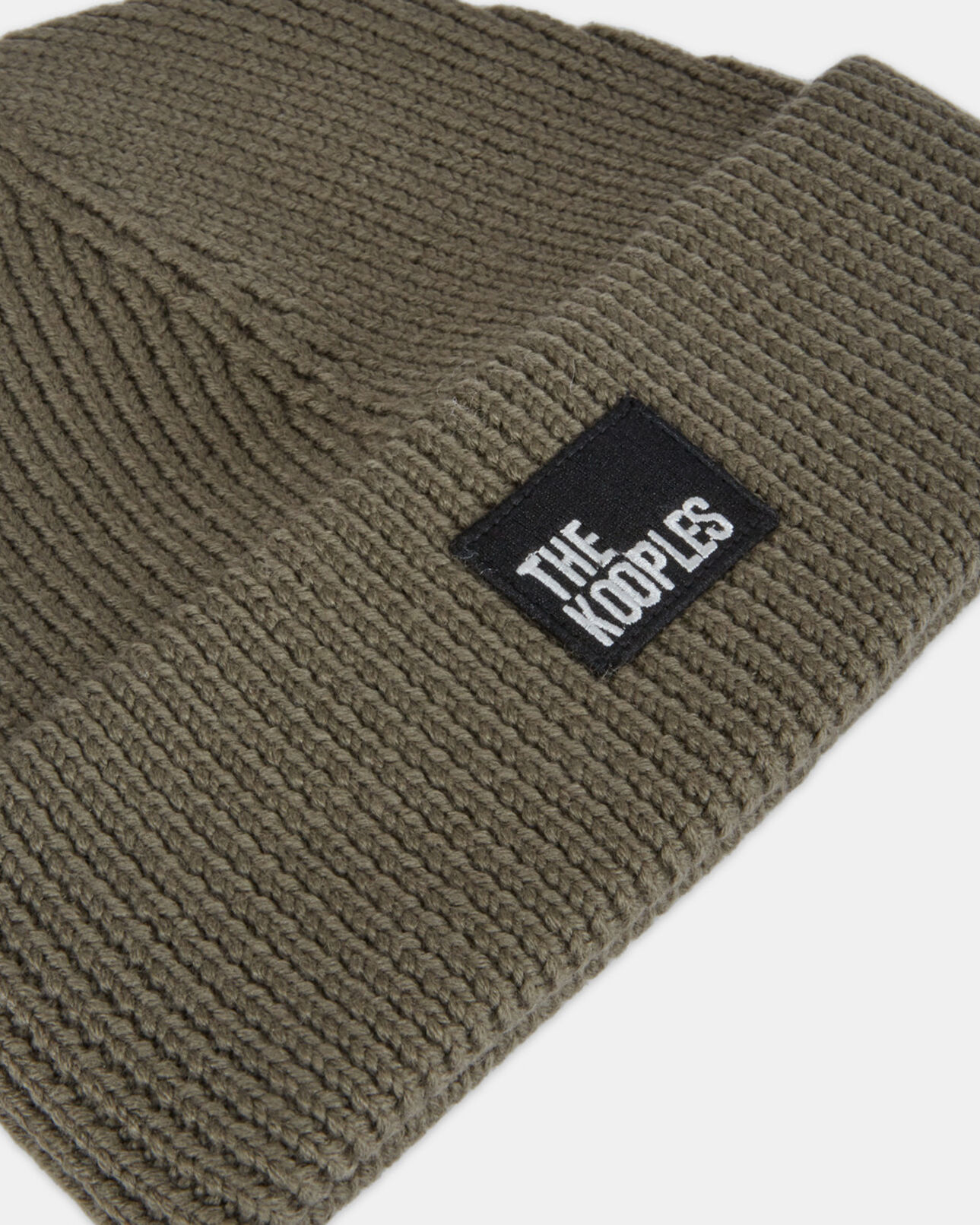 The Kooples MIXED KAKI khaki wool beanie