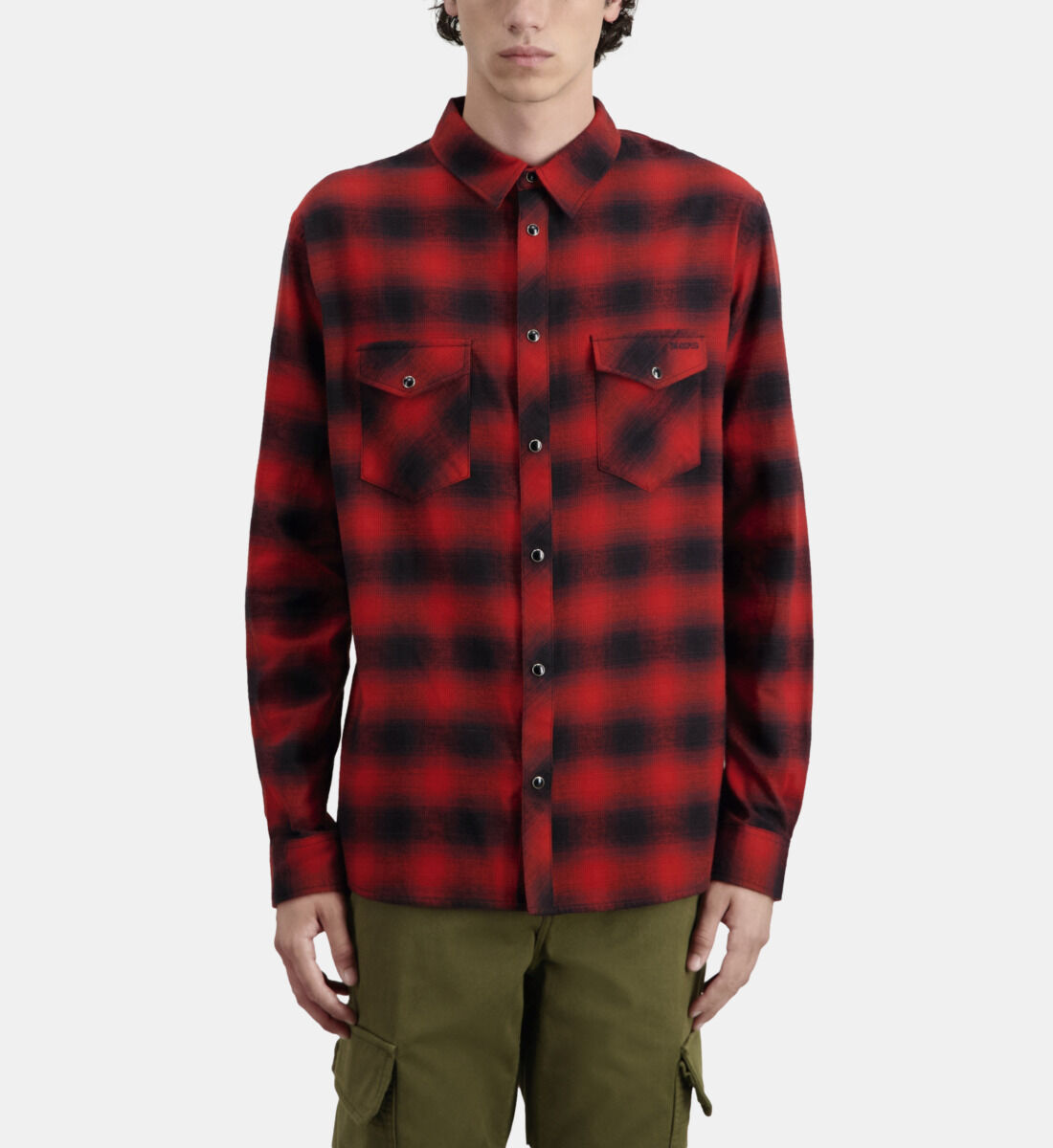 Red and black checkered shirt
