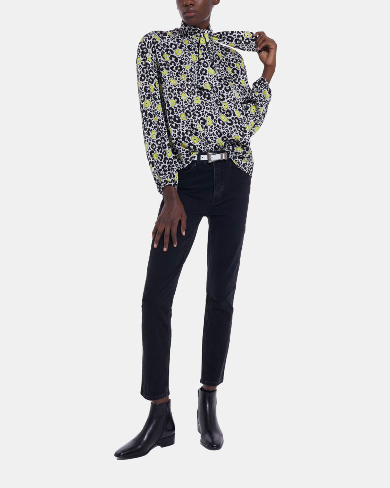 Floral top, ECRU / YELLOW, hi-res image number null