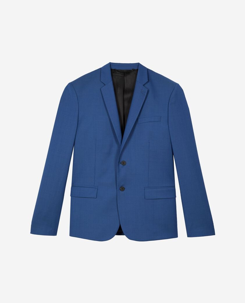 The Kooples HOMME BLUE veste de costume en laine bleue