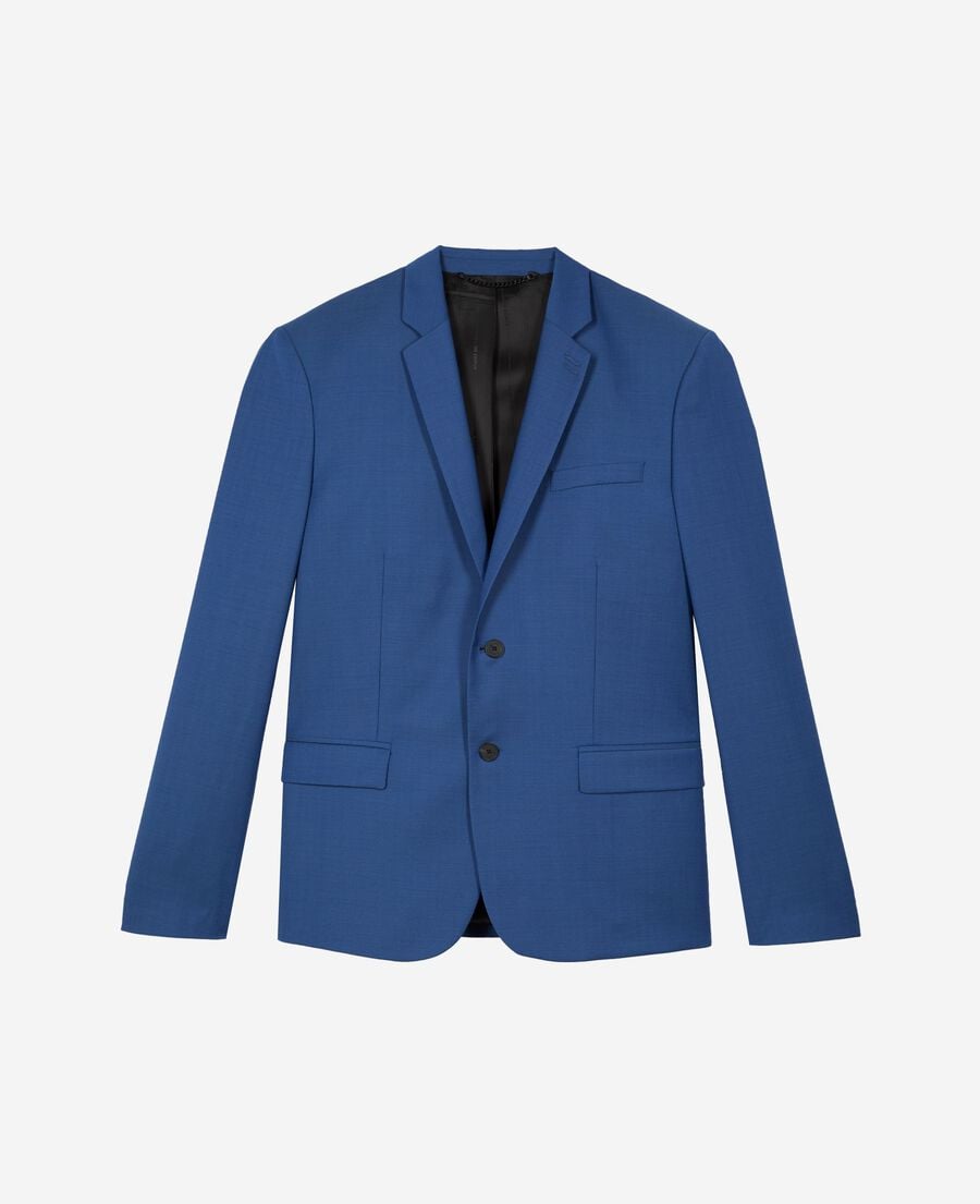 The Kooples HOMME BLUE veste de costume en laine bleue