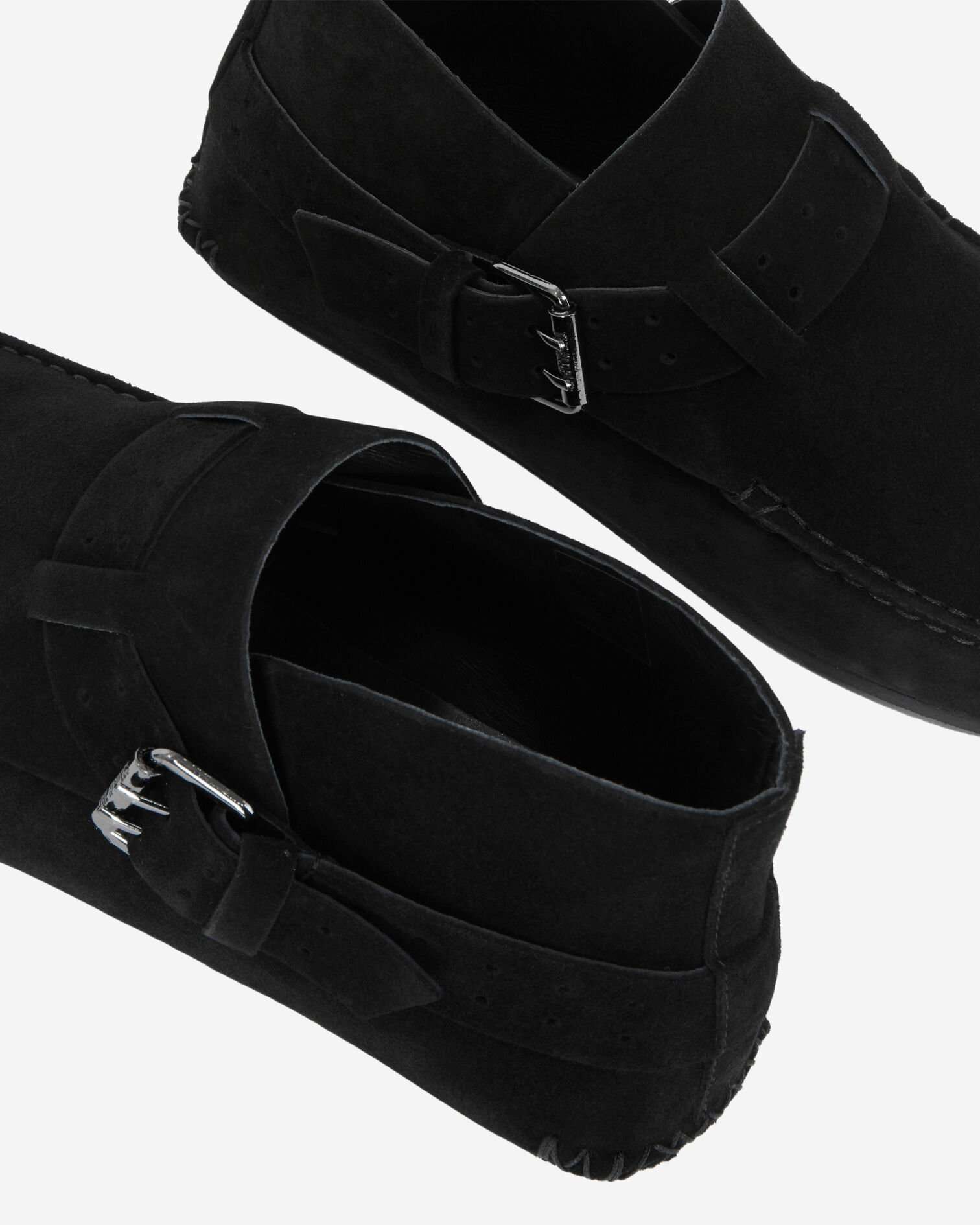 Chaussures en cuir suédé noires, BLACK, hi-res image number null