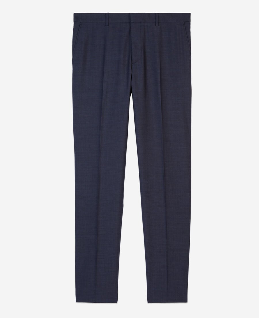 The Kooples HOMBRE NAVY pantalón traje microcuadros azul marino lana