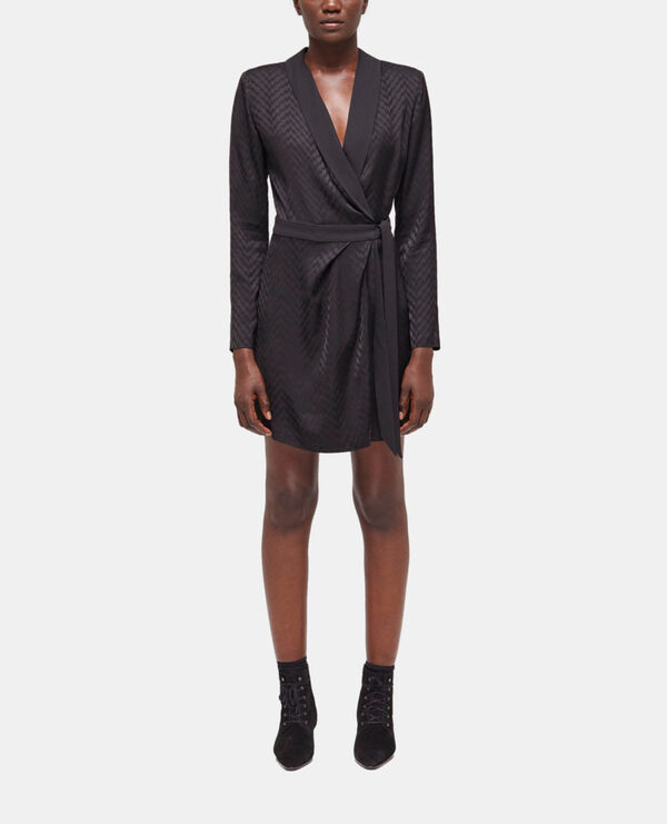 robe courte portefeuille imprimée