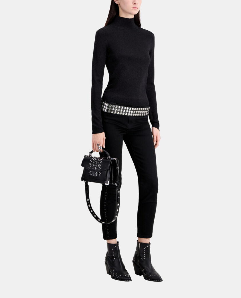 The Kooples WOMEN BLACK black glitter effect sweater