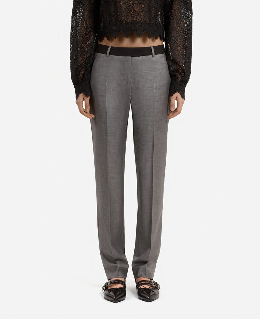 The Kooples FEMME DARK GREY pantalon tailleur ajusté gris