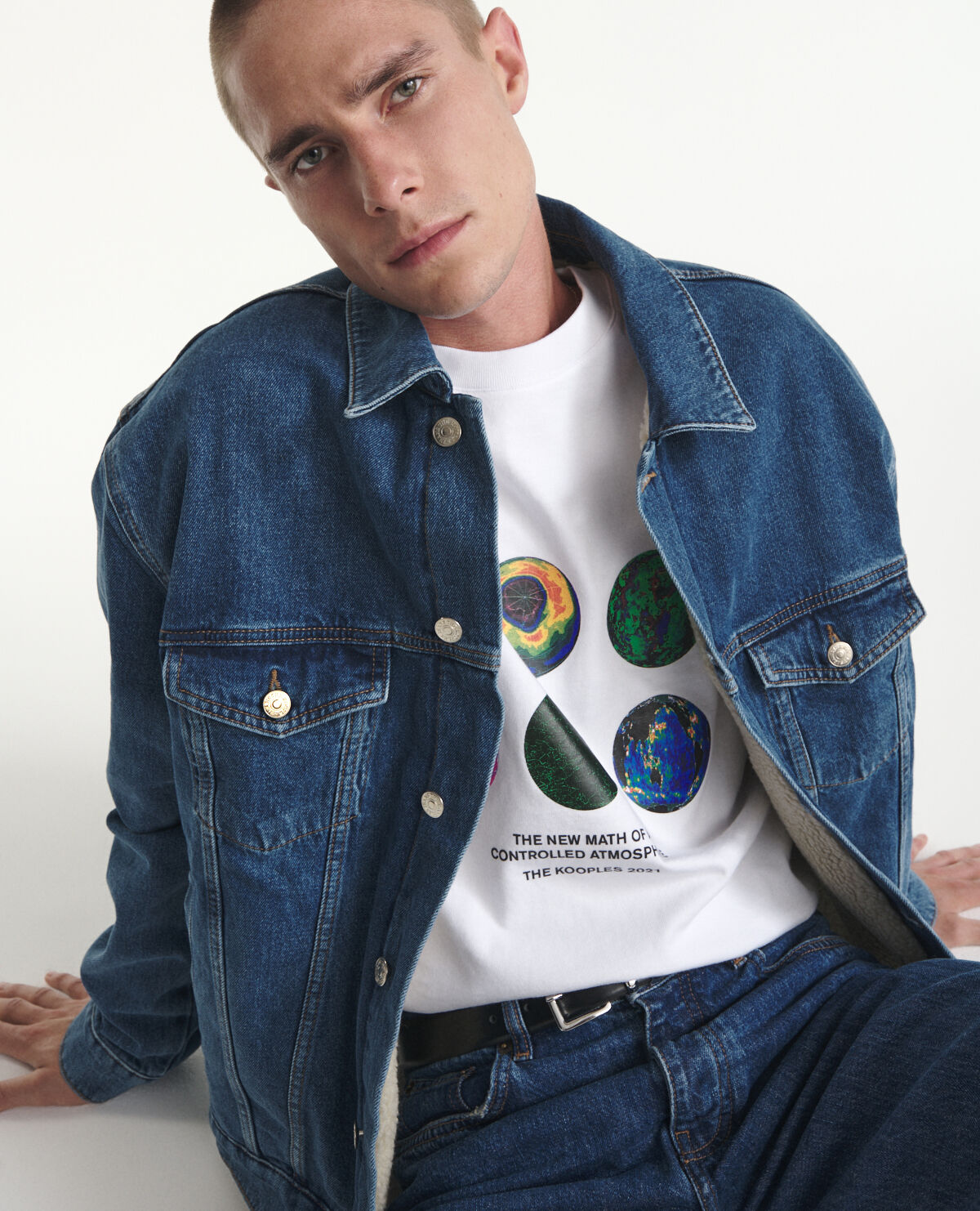 Jean jacket with hotsell lambswool
