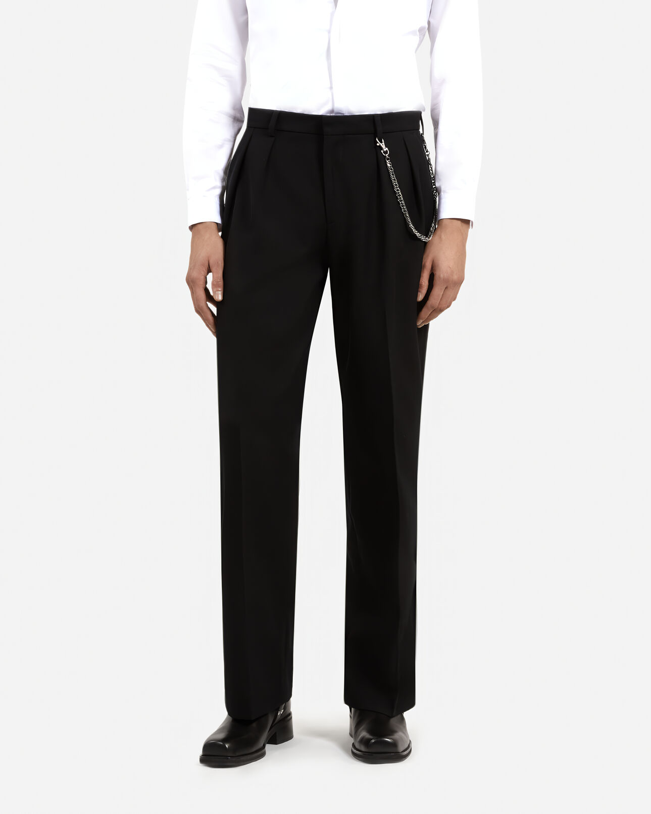 The Kooples HOMME BLACK pantalon large style cargo noir