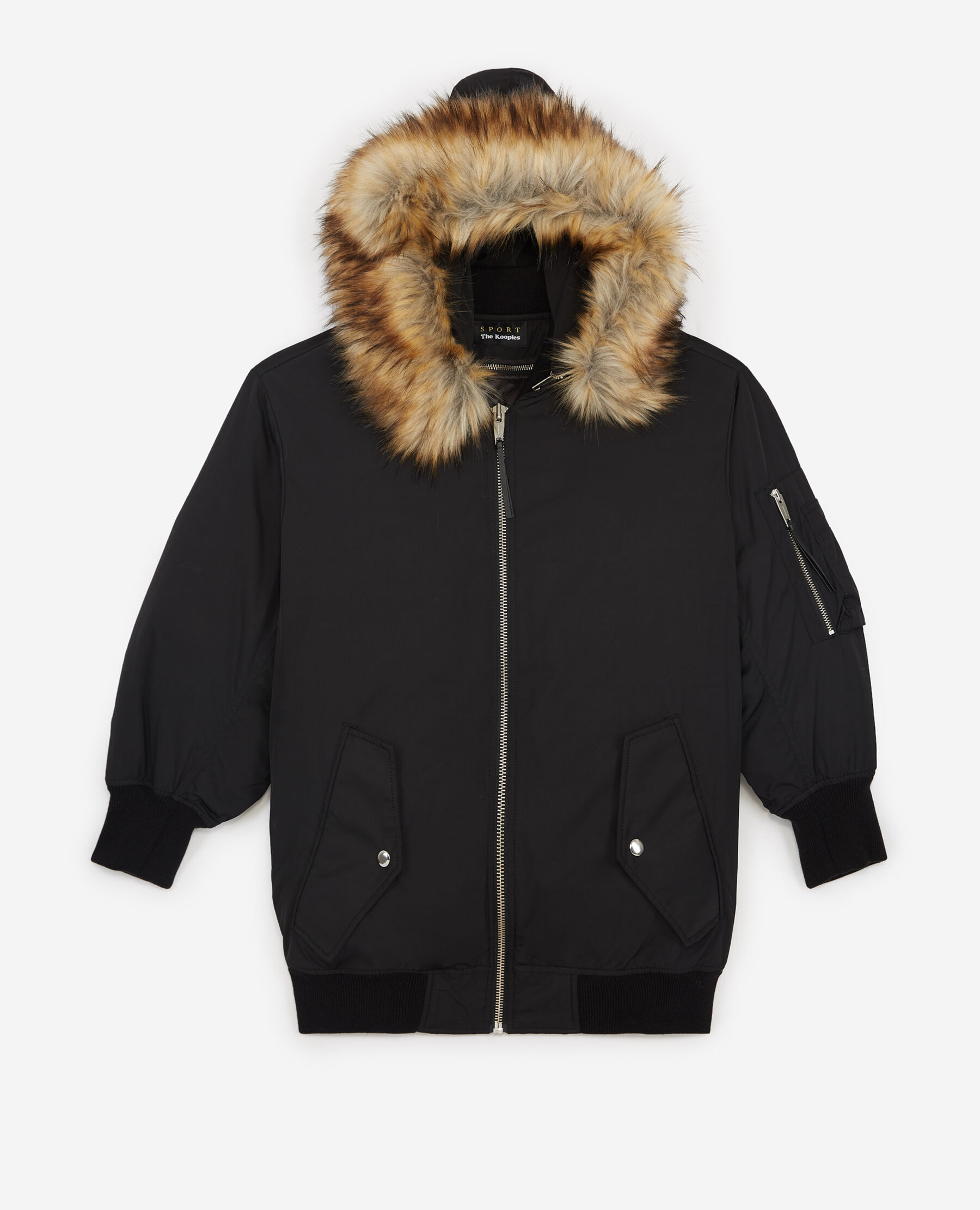 The kooples parka on sale with fur hood