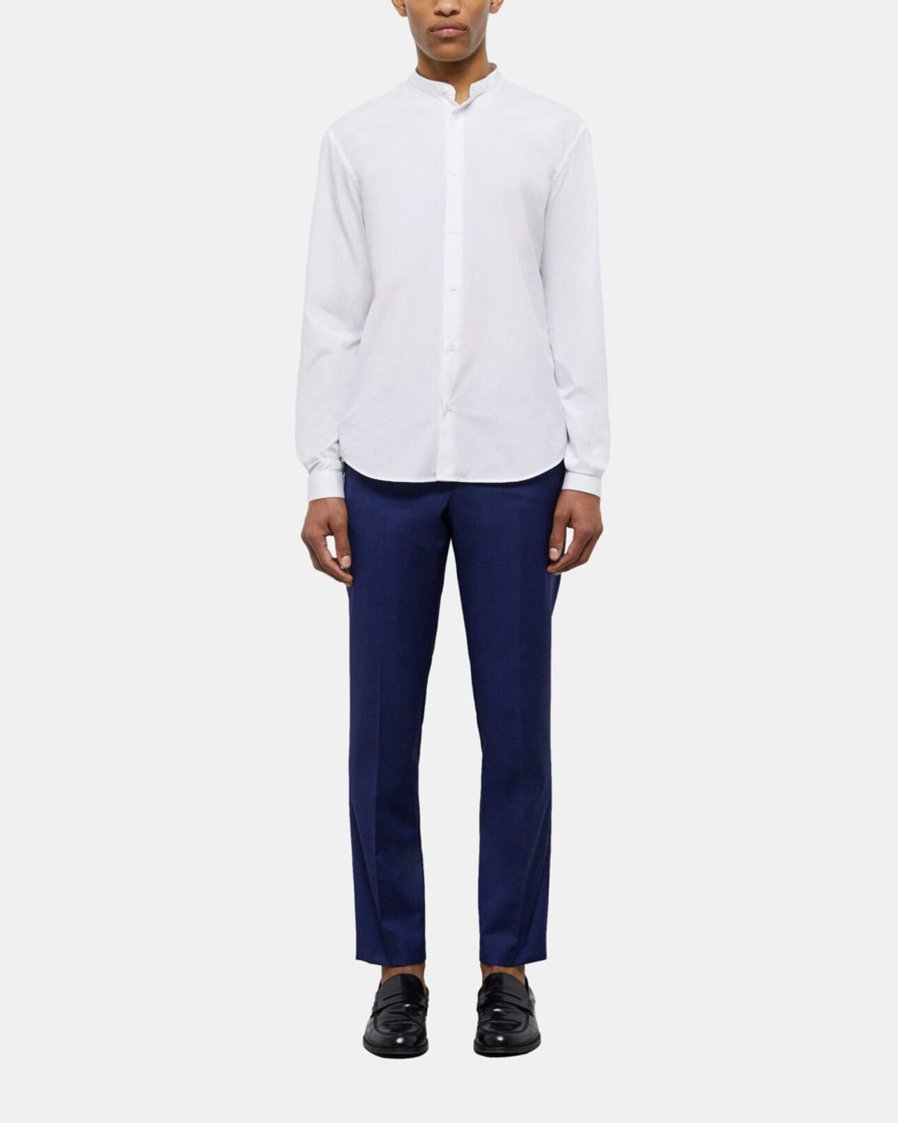 The Kooples HOMME WHITE chemise col officier blanche