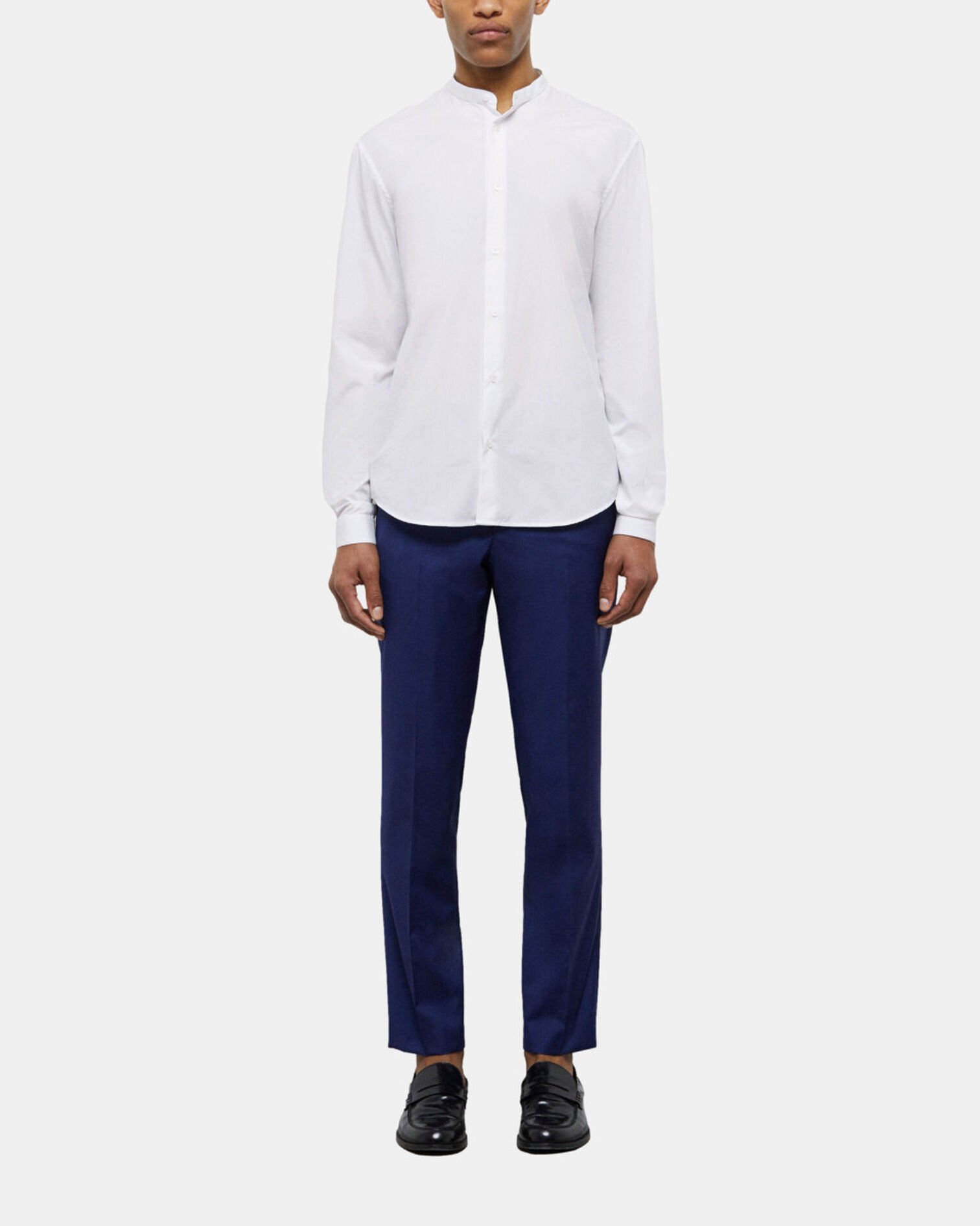 Chemise col officier blanche, WHITE, hi-res image number null