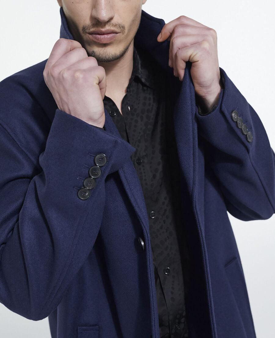 The Kooples MEN DARK NAVY navy blue wool coat