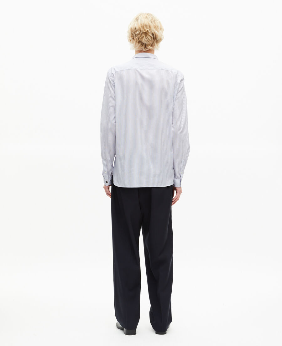 The Kooples MEN BLUE WHITE light blue pinstripe shirt