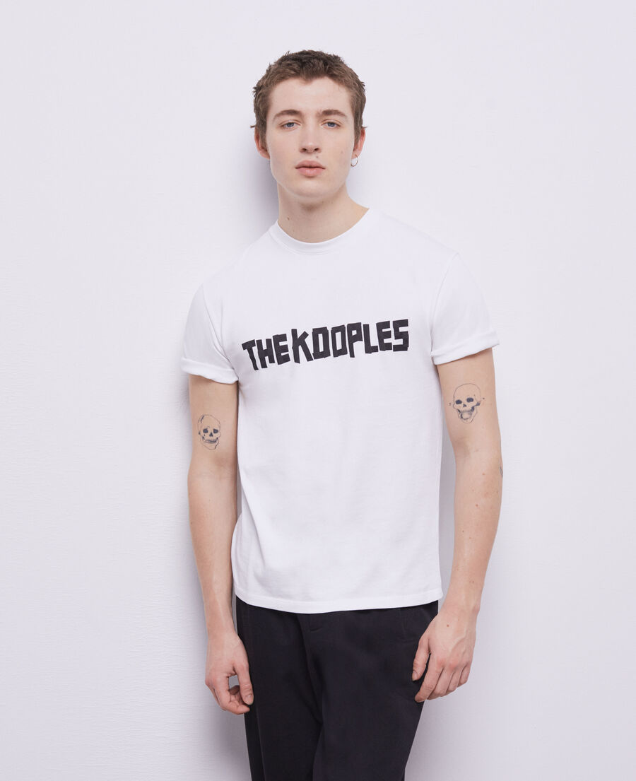 t-shirt homme logo the kooples blanc