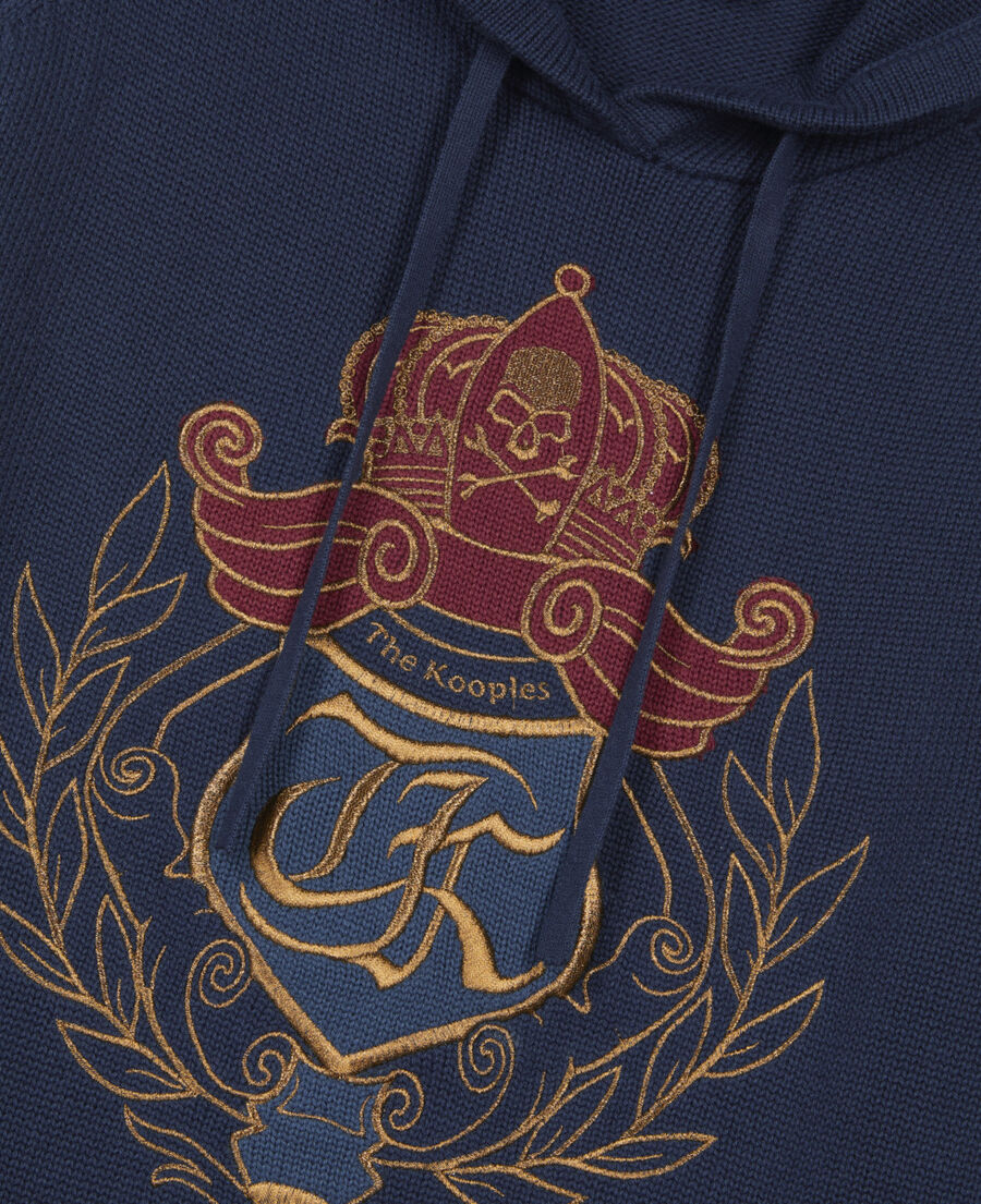 The Kooples FEMME NAVY pull &agrave; capuche bleu marine