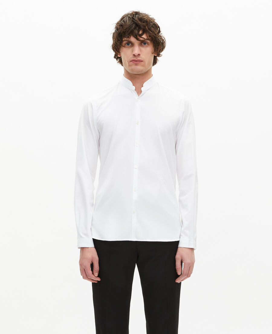 The Kooples HERREN WHITE wei&szlig;es hemd mit offizierskragen