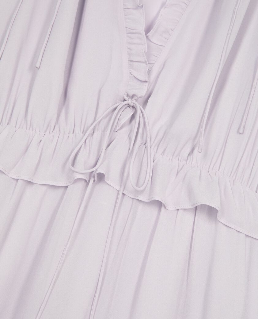 The Kooples FEMME LIGHT PURPLE robe courte avec volants lilas