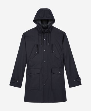 The Kooples H NAVY navy blue hooded water-repellent parka