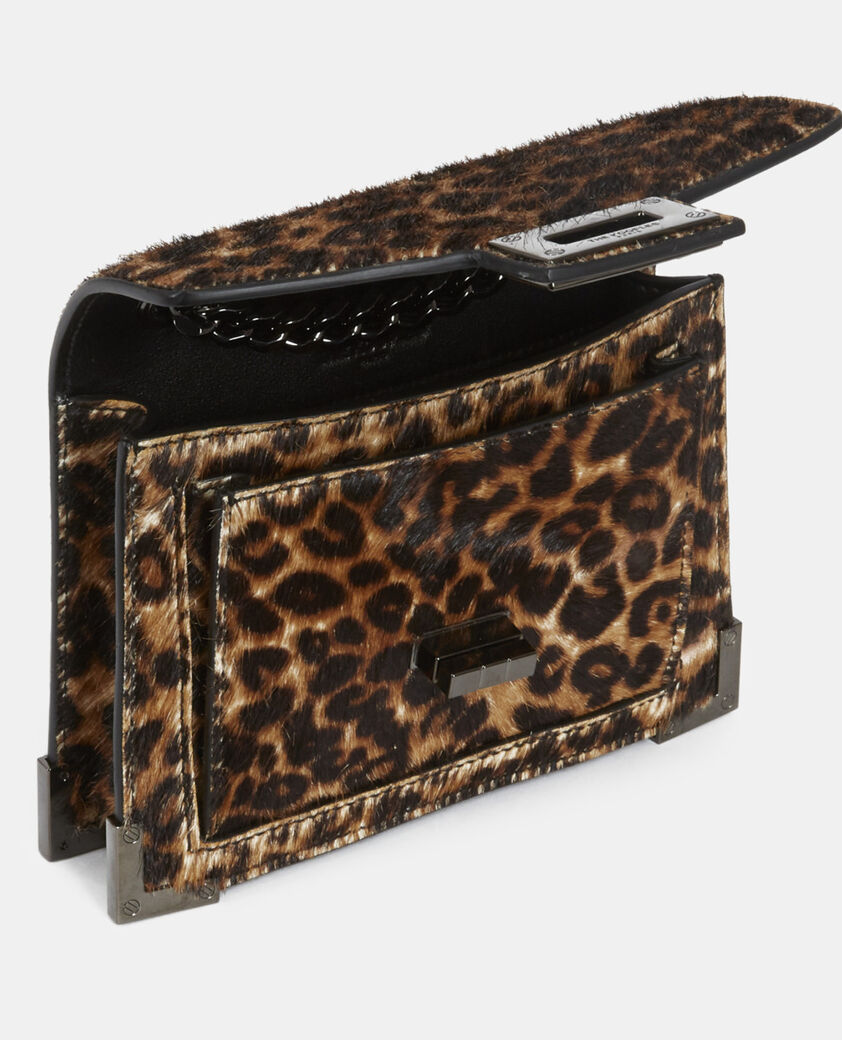 The Kooples FEMME LEOPARD sac emily nano en cuir l&eacute;opard