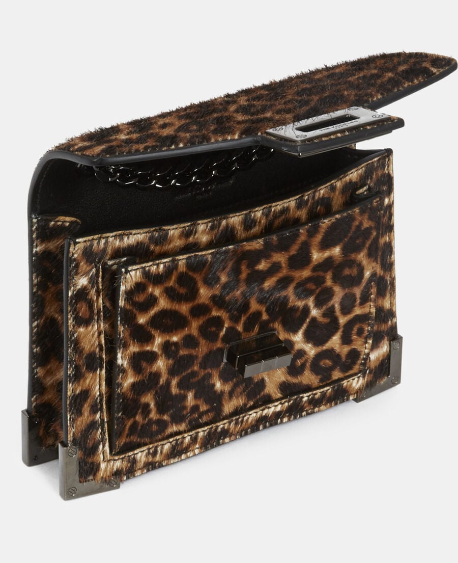 The Kooples FEMME LEOPARD sac emily nano en cuir l&eacute;opard