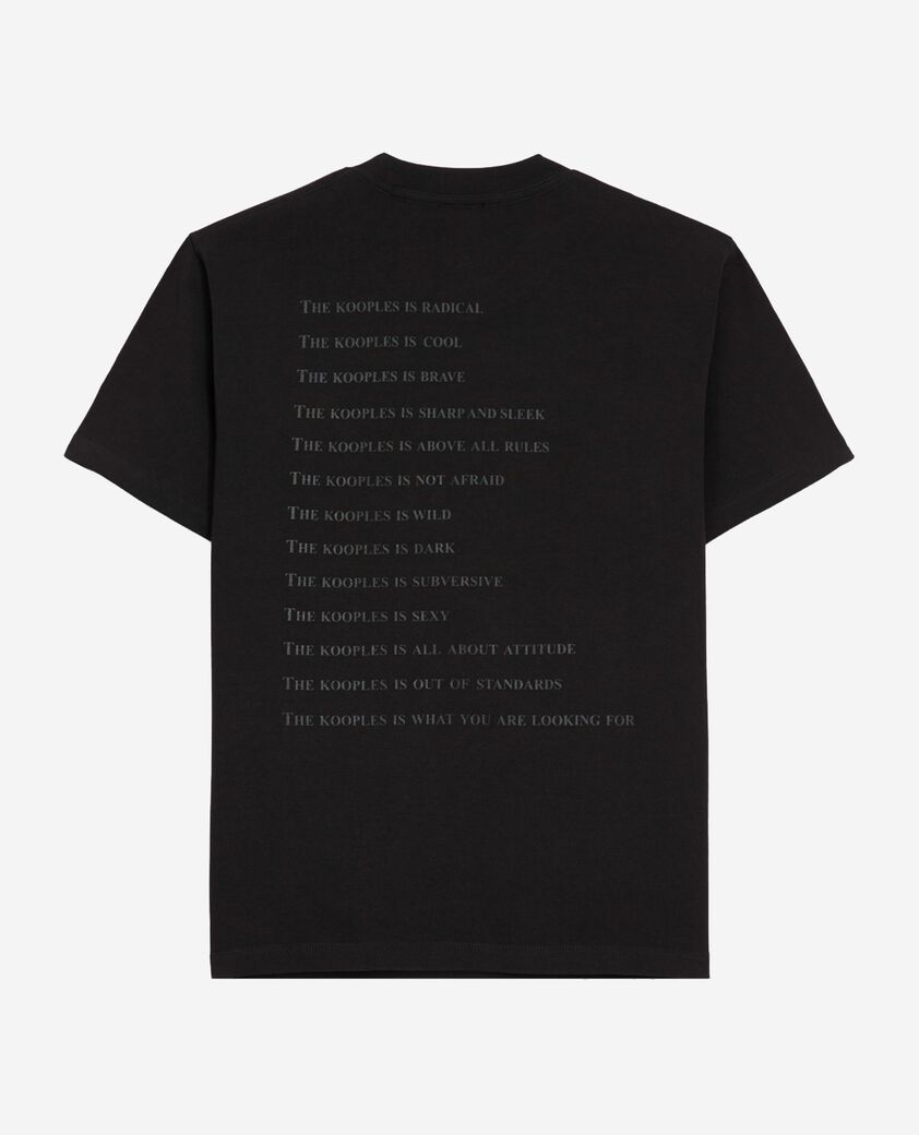 The Kooples DAMEN BLACK t-shirt what is schwarz mit leopardenmuster