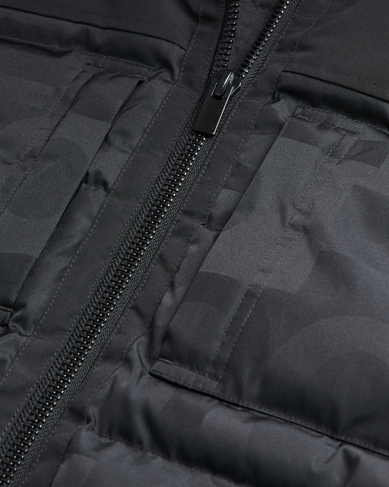 Black down jacket with The Kooples logo, BLACK, hi-res image number null