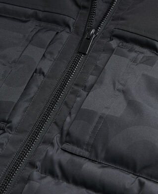 The Kooples F BLACK black down jacket with the kooples logo