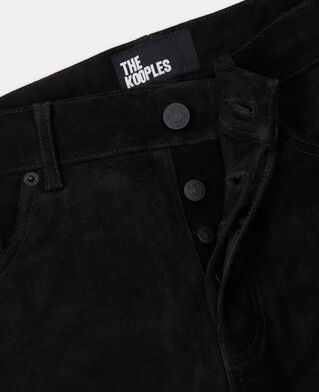 The Kooples H BLACK black suede leather pants