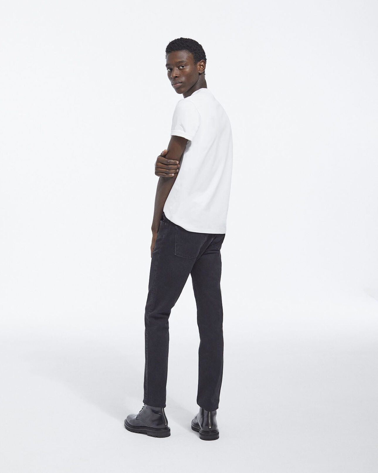The Kooples MEN WHITE white t-shirt w/ contrasting the kooples logo