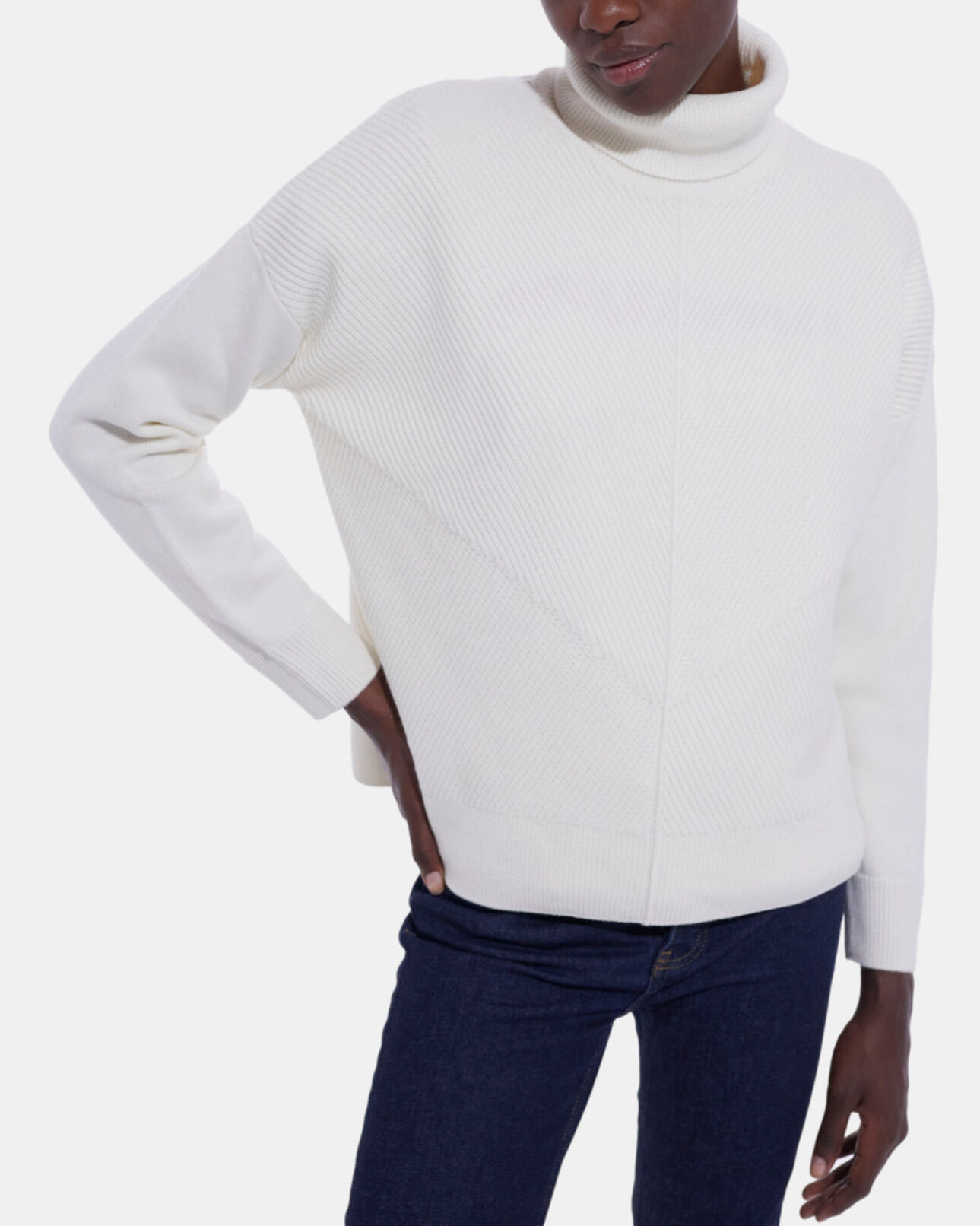 The Kooples DAMEN WHITE weißer wollpullover