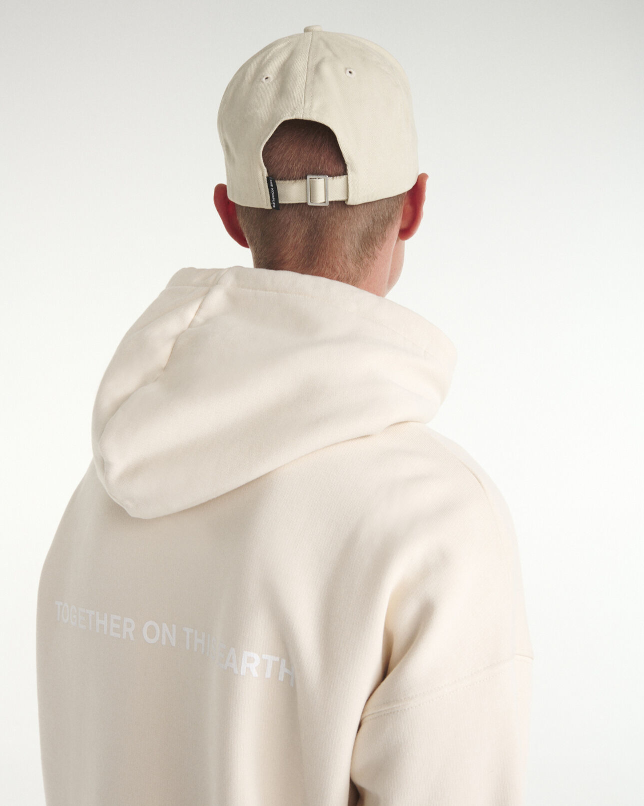The Kooples MEN OFF WHITE hooded off-white sweatshirt with planet motif