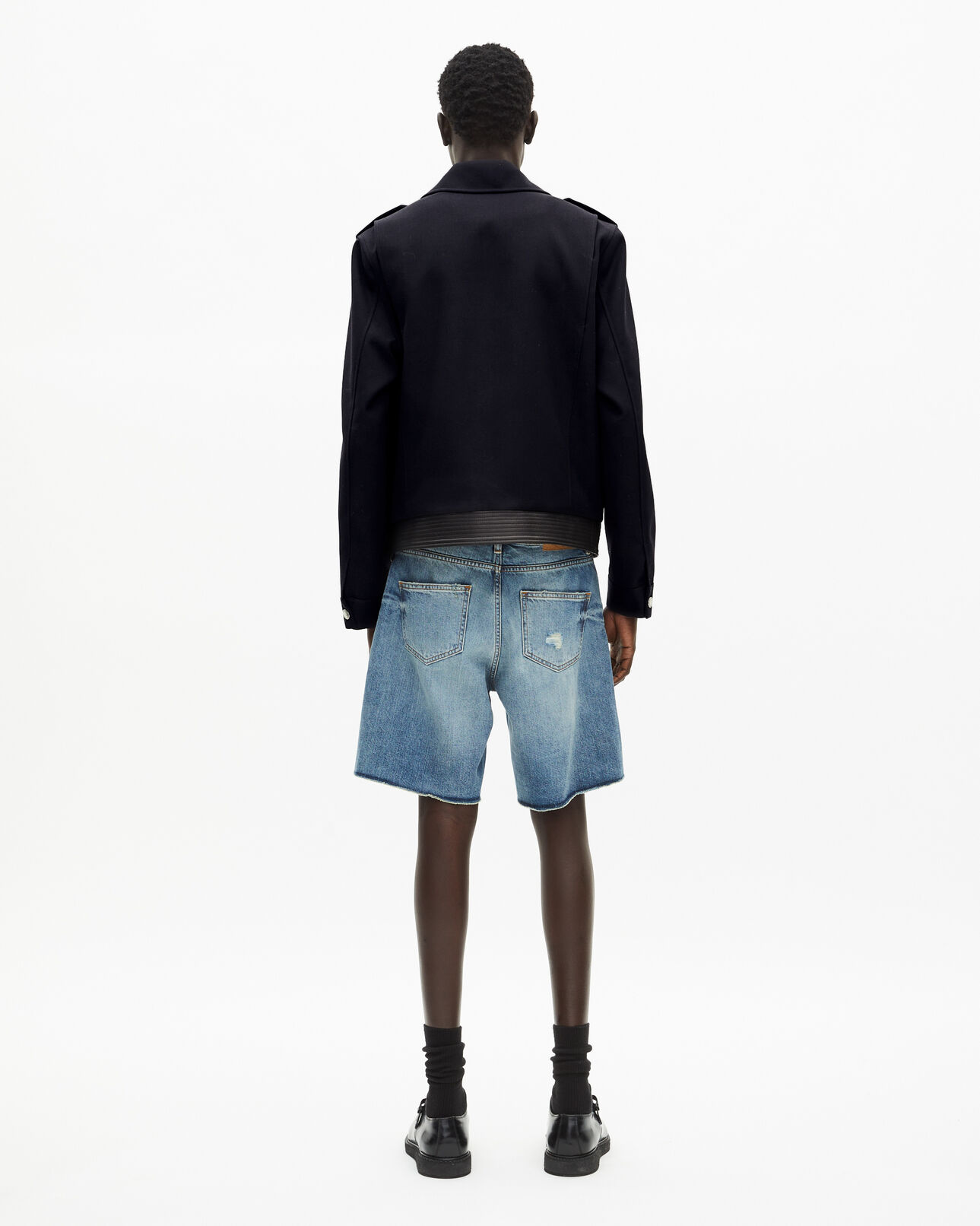 The Kooples HOMME NAVY blouson en laine bleu marine
