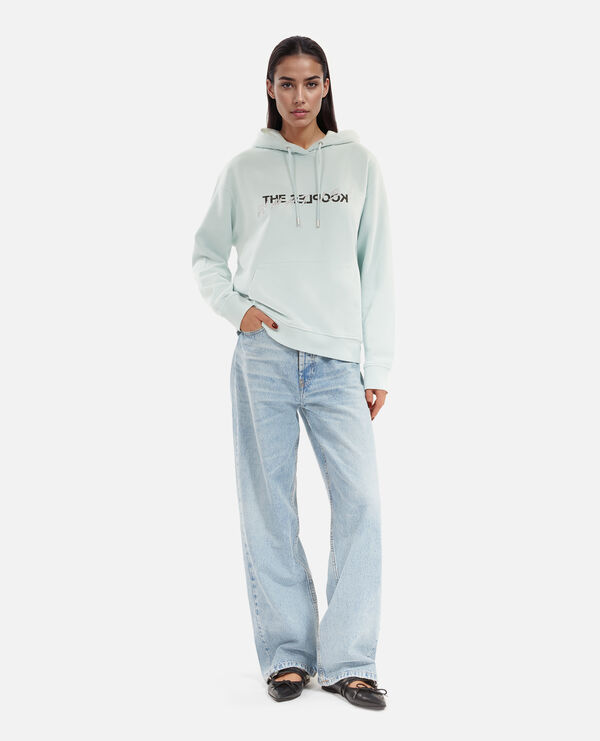 The Kooples FEMME BABY BLUE sweatshirt à capuche what is bleu clair