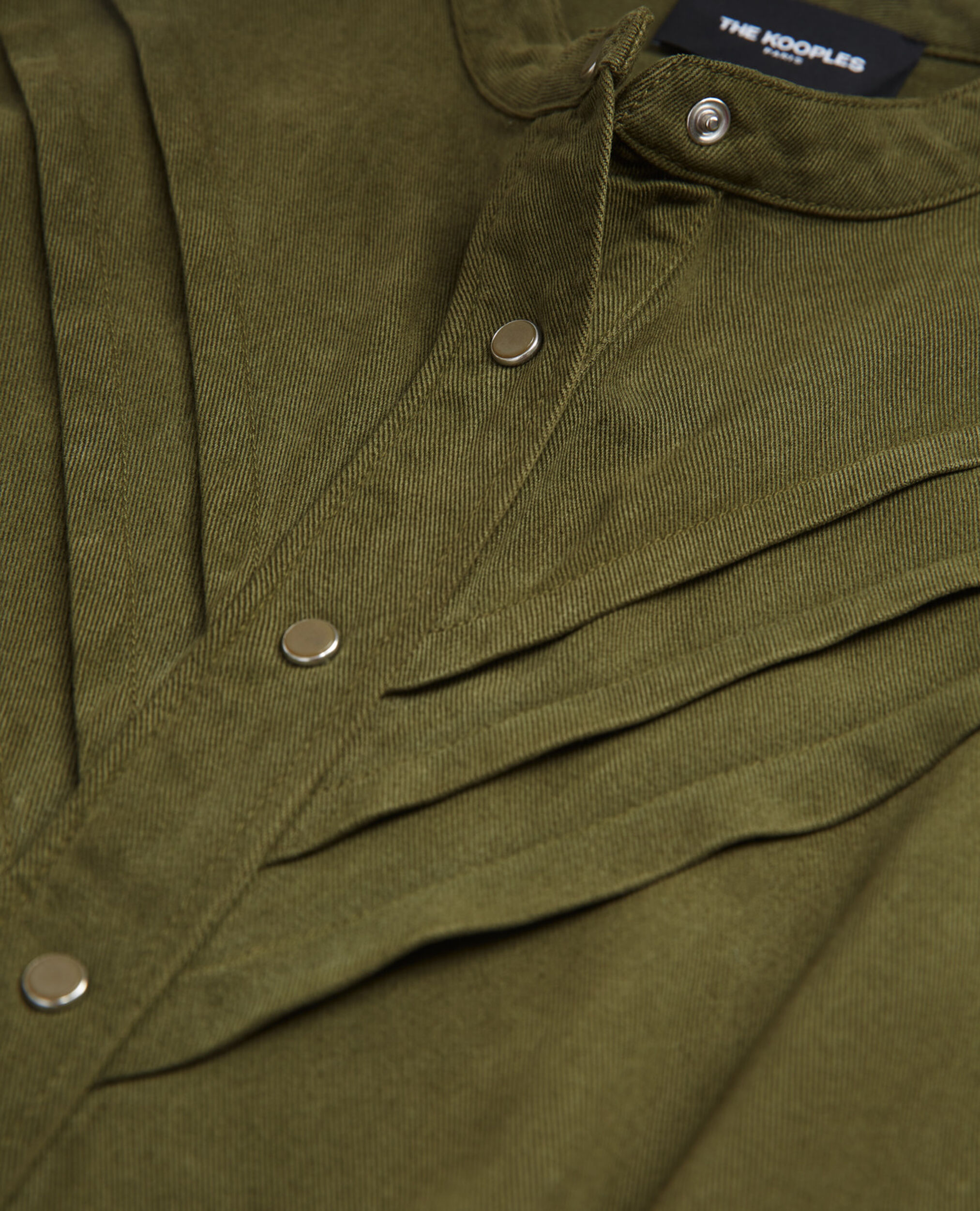 Combishort kaki tencel boutonné, OLIVE KAKI, hi-res image number null