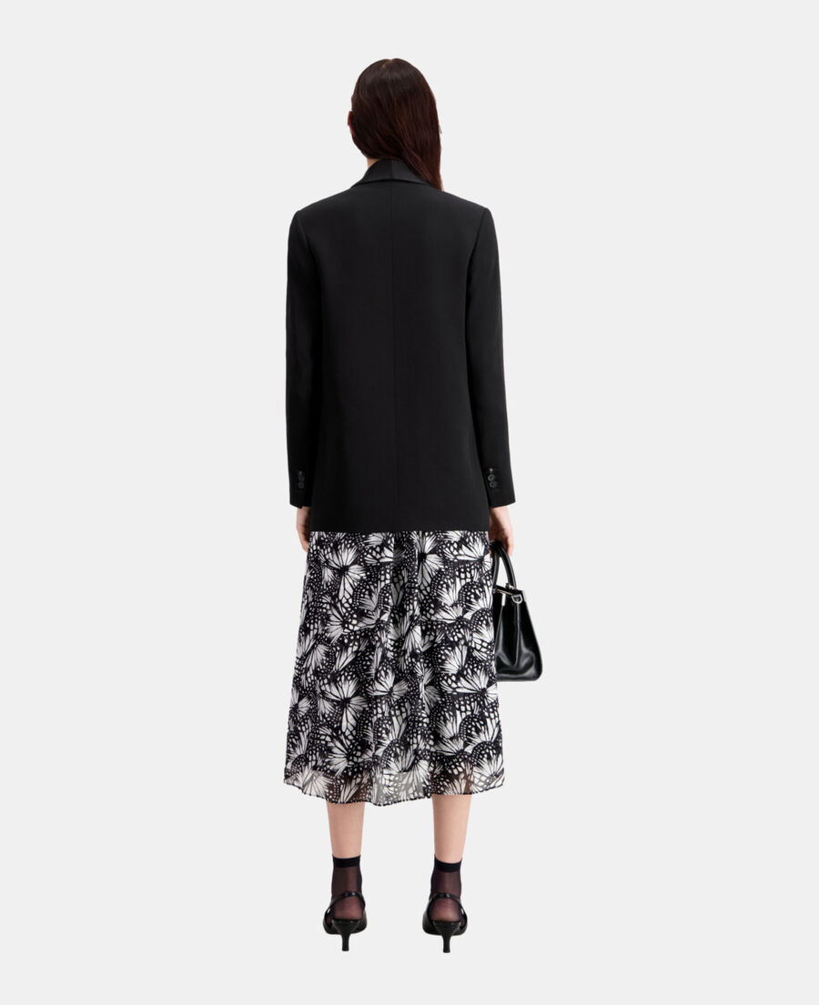 black crepe suit jacket