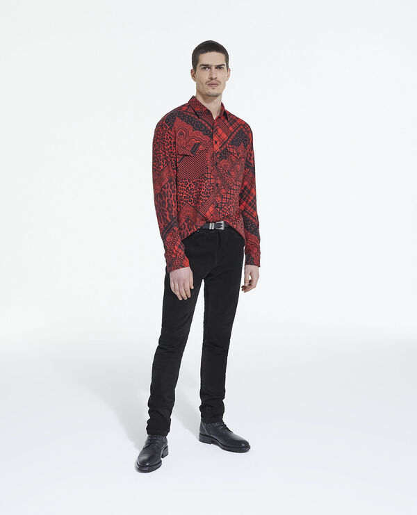 Printed shirt with classic collar