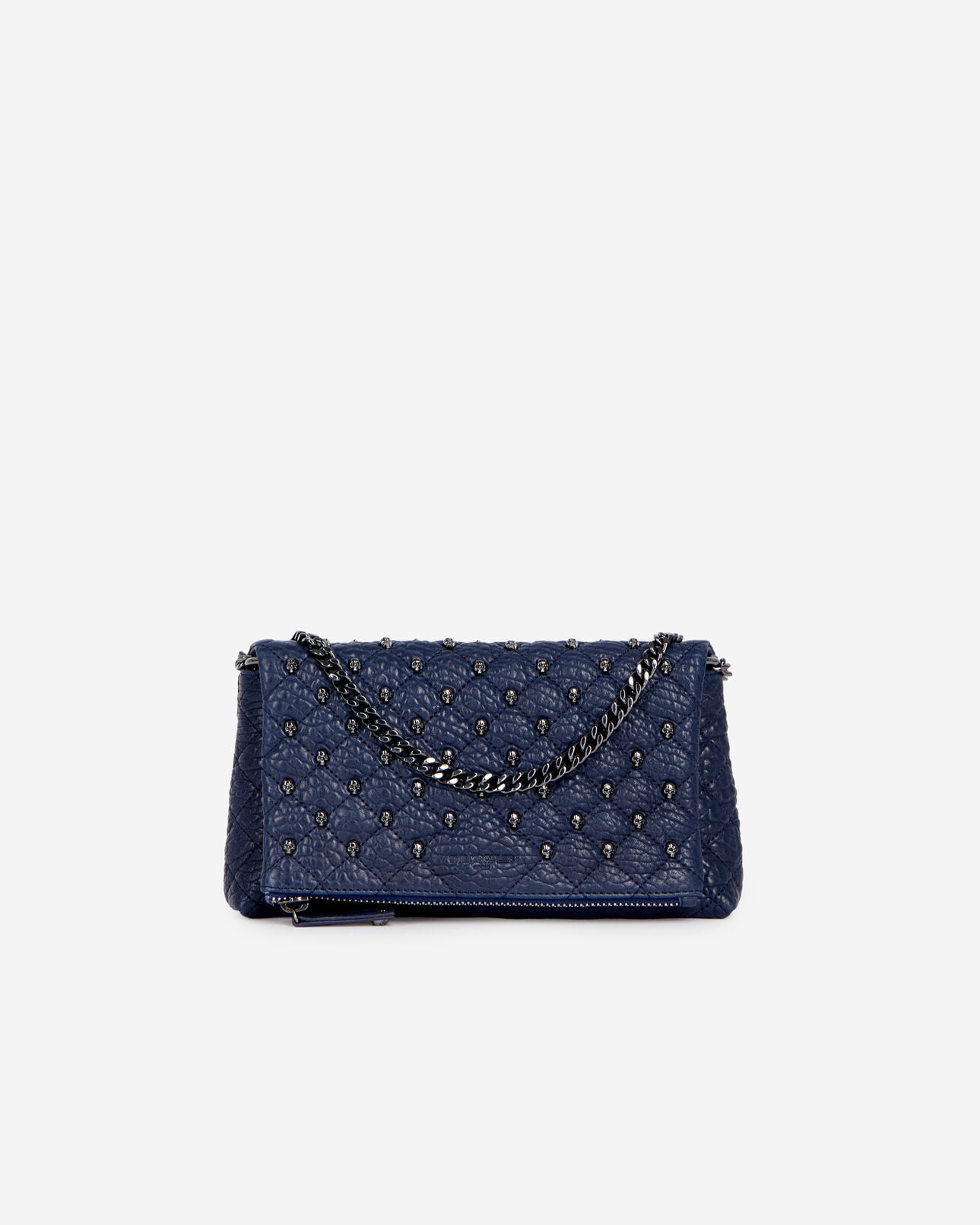 The Kooples FEMME NAVY pochette héritage small en cuir bleu marine