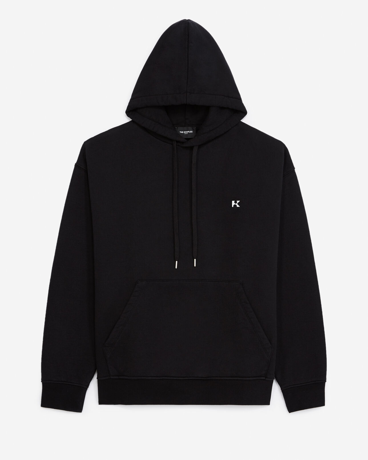 The Kooples HOMME BLACK sweat capuche noir imprimé eclipse dos