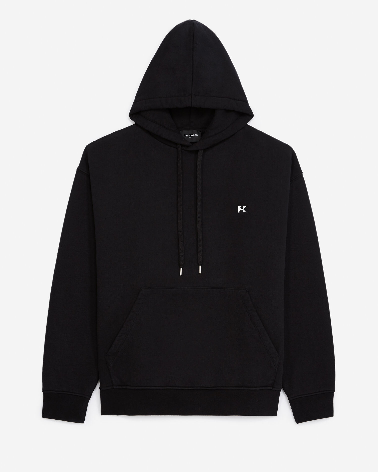 Sweat capuche noir imprimé eclipse dos, BLACK, hi-res image number null