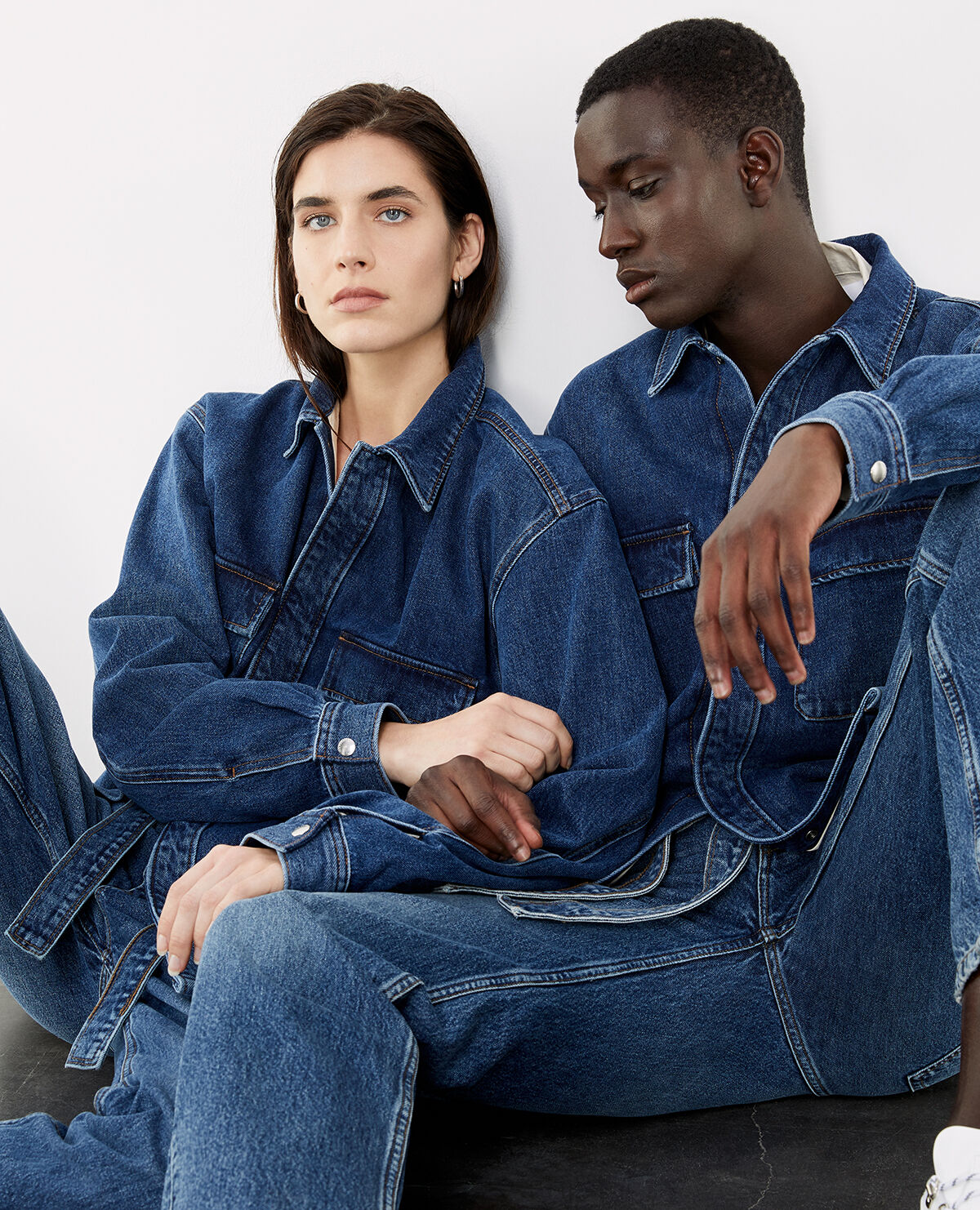 Quilted lined denim shirt store