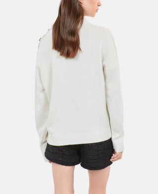 The Kooples FEMME ECRU pull en laine et cachemire écru