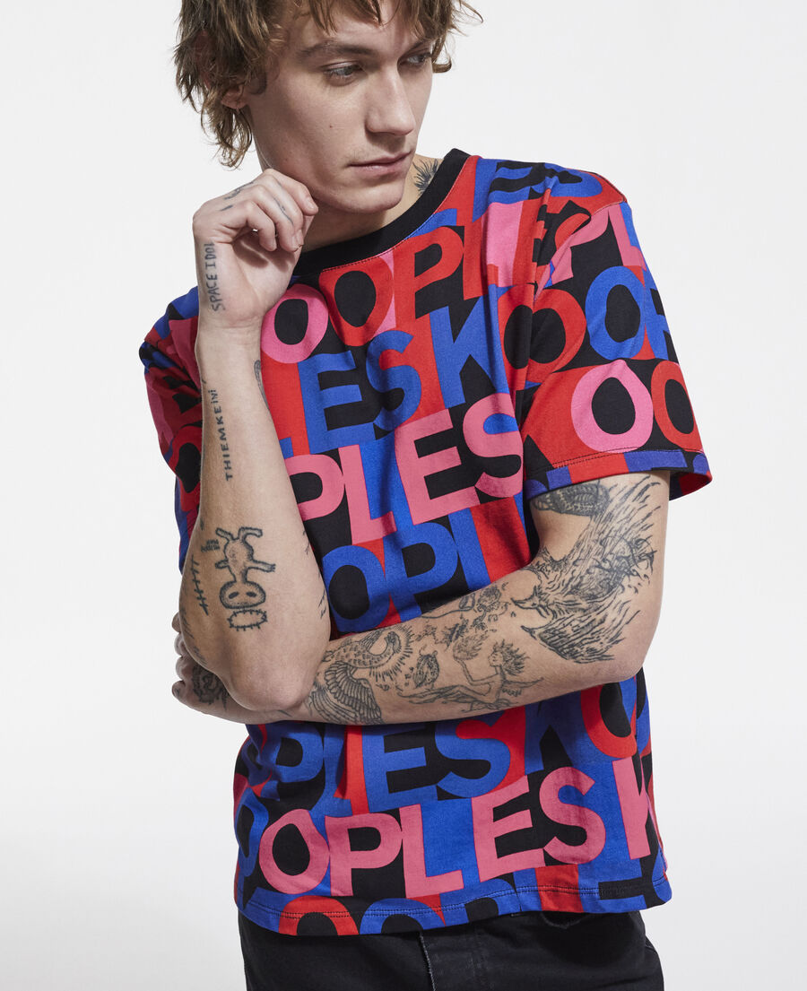 mehrfarbiges t-shirt mit logo