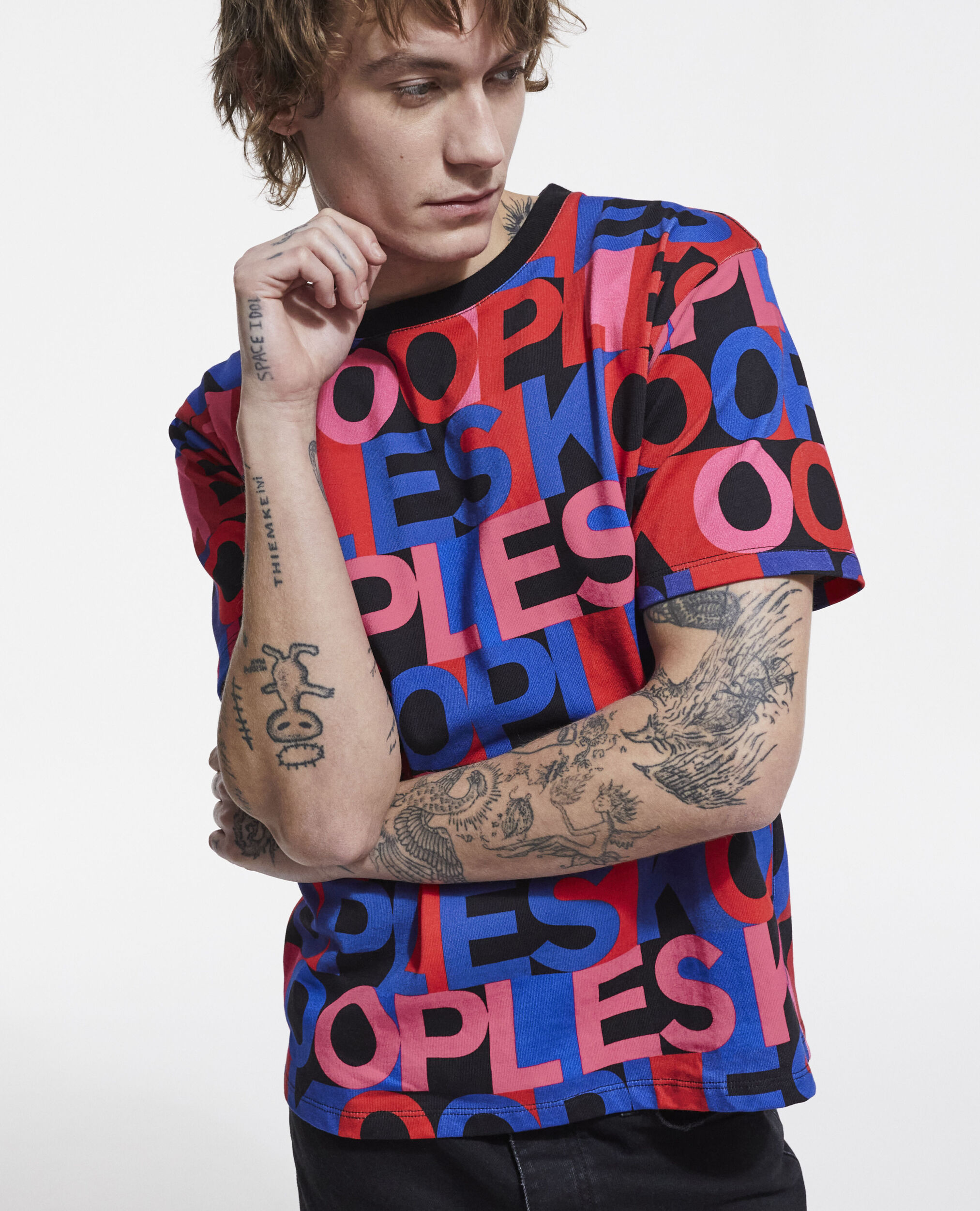 Mehrfarbiges T-Shirt mit Logo, MULTICOLOR, hi-res image number null