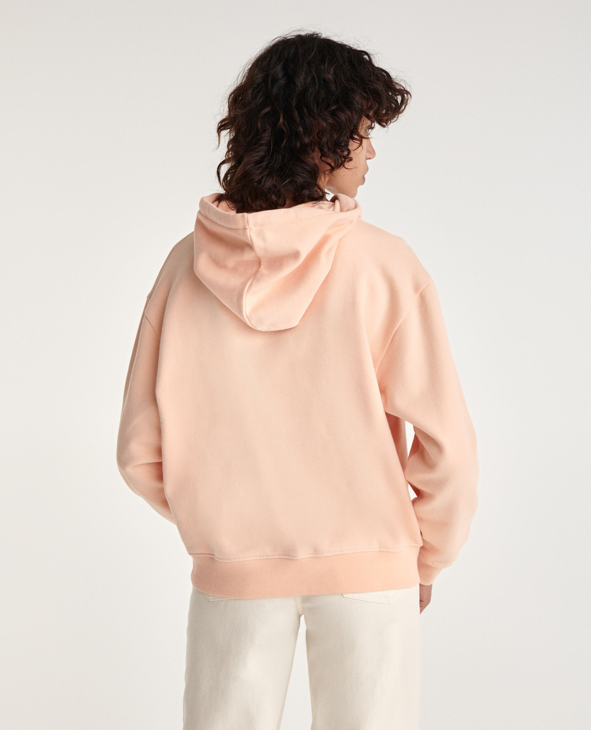 Cotton coral hoodie with logo in middle, PRAIRIE SUNSET, hi-res image number null